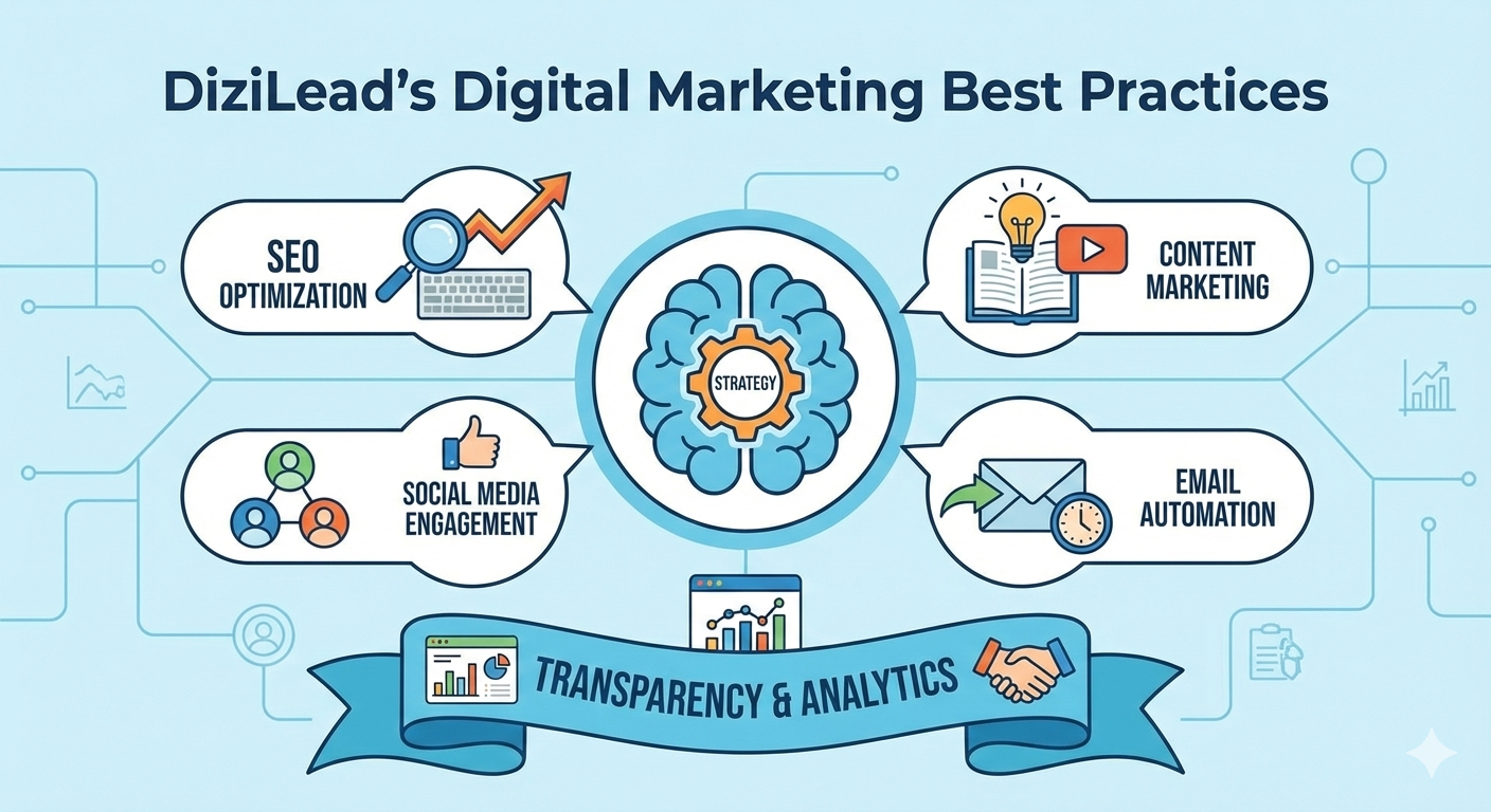 Digital marketing best practices followed by DiziLead